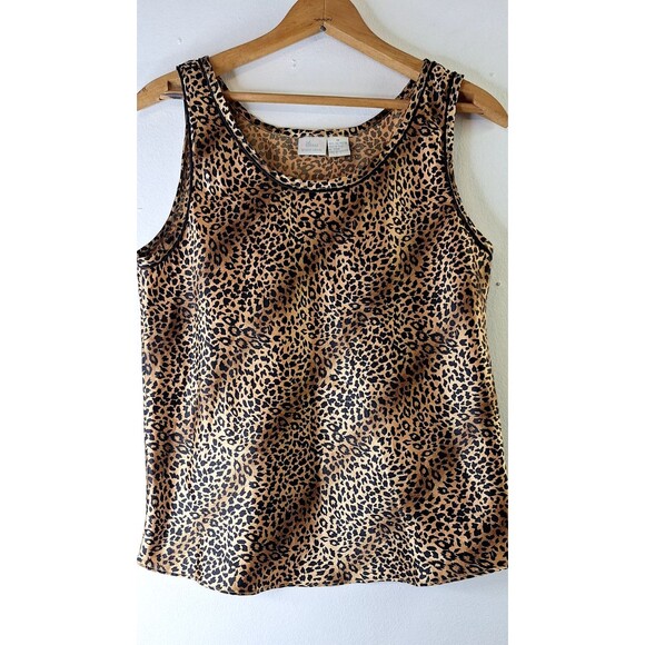 ETONNE by SARAH RICHARDS Animal Print Sleep Wear Lounge Set Women's Sz Medium - Picture 2 of 9
